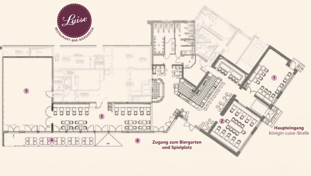 Grundriss Restaurant Luise Dahlem